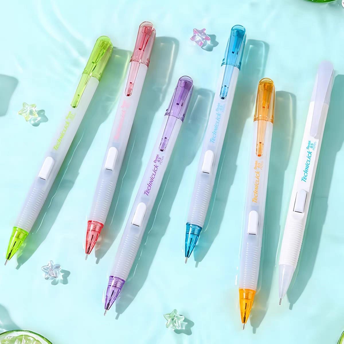 新品日本Pentel派通PD105C沁夏特调限定侧按自动铅笔活动笔0.5mm