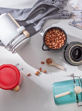 Ceramic sealed jar with lid storage canister sugar tea