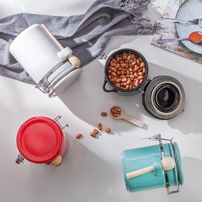 Ceramic sealed jar with lid storage canister sugar tea