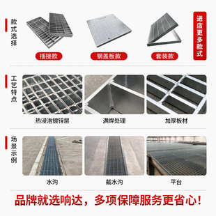 定制异型镀锌钢格栅平台插接格栅防滑踏步板重型异形热镀锌钢格板