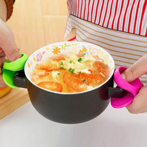 Microwave Insulation Clamp Kitchen Silicone Heat-Resistant G
