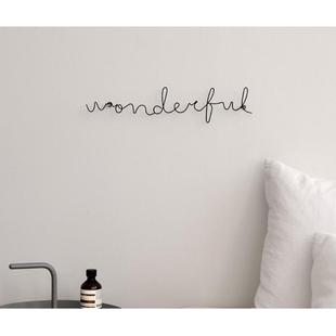 ins北欧创意家居铁艺字母墙面房间墙壁装饰挂件店铺壁挂