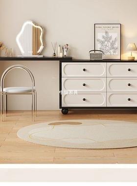 法式复古新梳妆台小一斗柜户型卧室床尾化妆桌妆台GQZ体收纳柜202