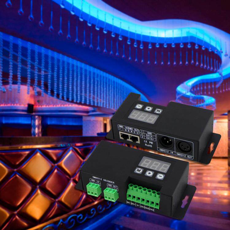 DMX512解码器,rgb解码器,恒压6A DMX控制器 灯具rgb控制器数显