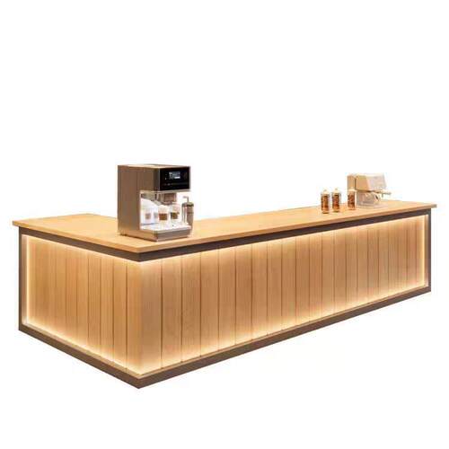 吧台收银台简约现咖啡奶茶店花店酒吧柜台公司前台接待台操作台