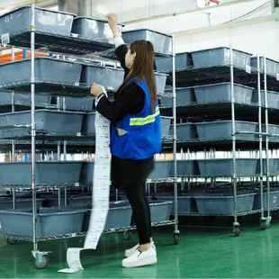 镀厂家直销加厚NSF铬置物架移动防电物料架带轮分储拣仓272货静架