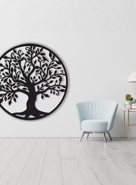 跨境马逊爆亚款金属墙饰影壁艺挂1家居铁艺剪装饰墙面术生命之树