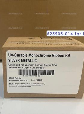 entrust DS4打印机525905-014 UV Curable银行卡银色带光固化膜