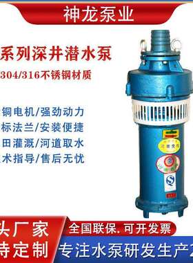QS小型潜水电泵立式深井潜水泵井用水泵农田灌溉水泵景观喷泉水泵