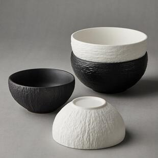 米立风物黑白碗家用2025新款陶瓷餐具高级感面 面碗汤碗饭碗吃饭