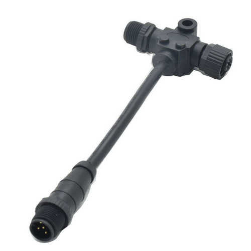 微型线缆微型 t接头m125电源nmea2000总线连接器芯型防水