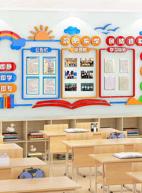 班级文化墙贴公告栏荣誉榜学习园地边框教室黑板报布置装饰中小学