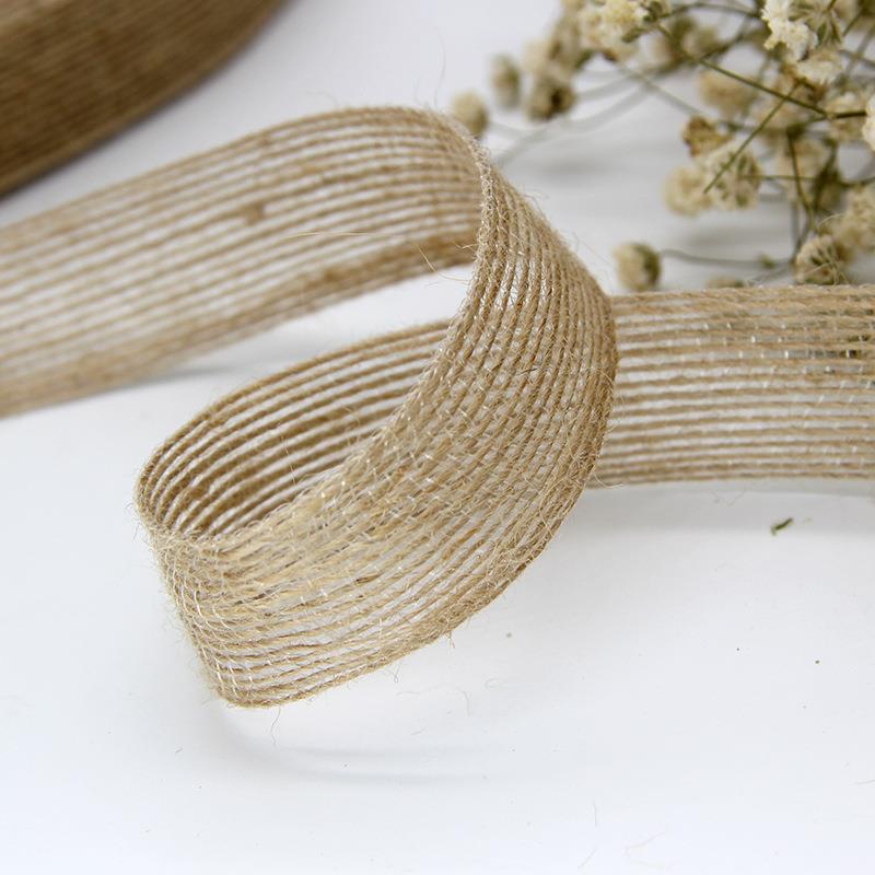 0.6-3.8CM本色鱼丝麻圣诞幼儿园装饰DIY手工礼品包装100米