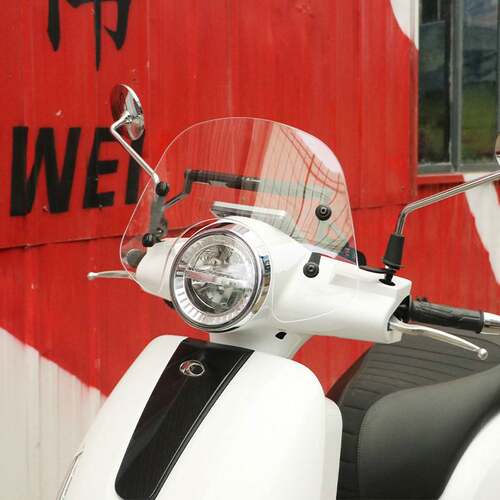 适用光阳KR150前挡风玻璃加高挡风板导流罩CK150T-19改装护胸板