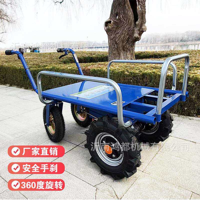 电动鸡公车农用手推车三轮四轮搬运车养殖果园建筑工地家用运输车