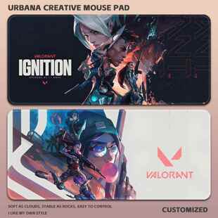 瓦罗兰特周边鼠标垫超大加厚护腕锁边电竞游戏专用电脑键盘桌垫子