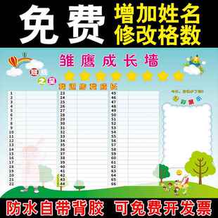 雏鹰争章评比栏墙贴小学生你追我赶小组积分表光荣榜教室布置装饰