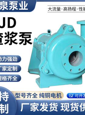 ZJD款单壳渣浆泵压料机入料泵无堵塞大流量脱硫泵卧式合金泥浆泵