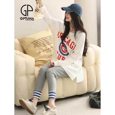 日本GP睡衣女春秋季纯棉2025新款长袖高级感甜美运动风家居服套装