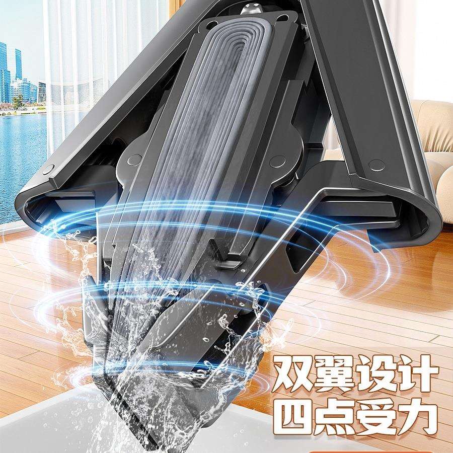 海绵头拖把206新款家用拖净免手洗对挤65水折吸水2一胶棉拖布