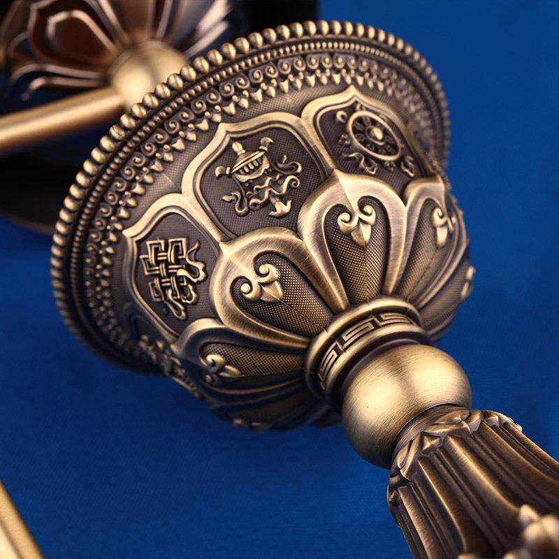 新款火转转金轮充电酥油灯燃灯法轮LED藏式电动转金筒家用摆件