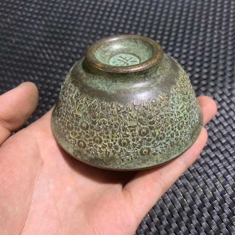 花卉铜器杂项多子碗老货老件老铜收藏老物古玩仿古黄铜古董多福