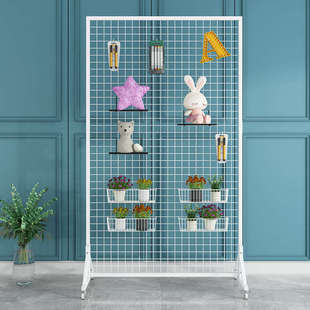 铁艺网片网架铁丝网格幼儿园作品落地展示超市地摊收纳网格展示架