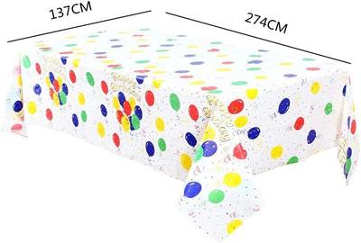 保材质桌58223p一次性气球桌布彩色节日派对台布防水环防油污e装
