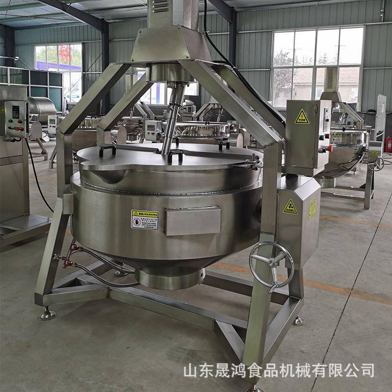 智能大型炒菜机 朝天锅炖煮搅拌锅 食品煮制高温夹层锅