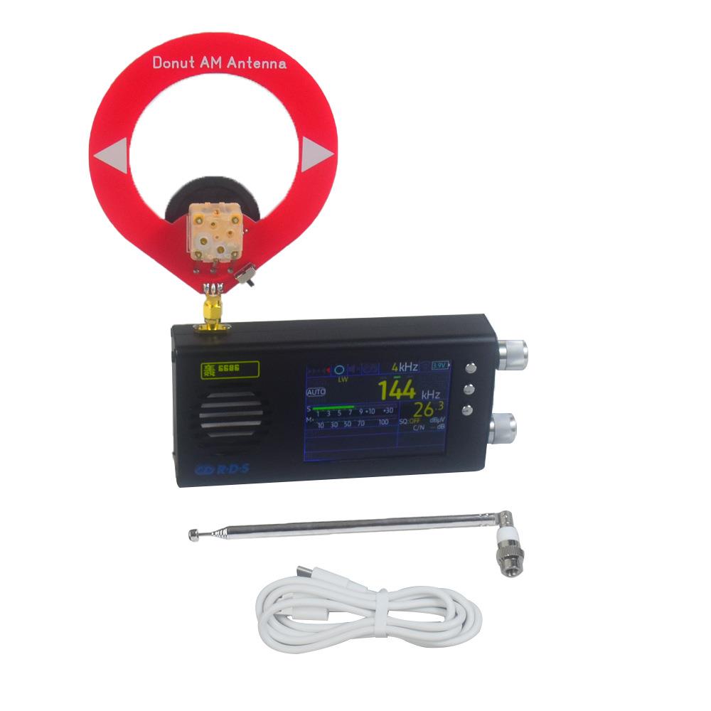 新款TEF6686 3.2寸显示屏 全波段 FM/MW/短波 HF/LW 无线电接收器