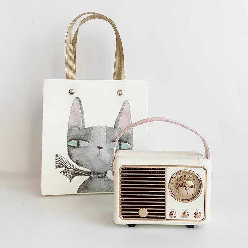 高档复古蓝牙音响女友闺蜜学实用生创意礼日物刻同字LOGO订制公司