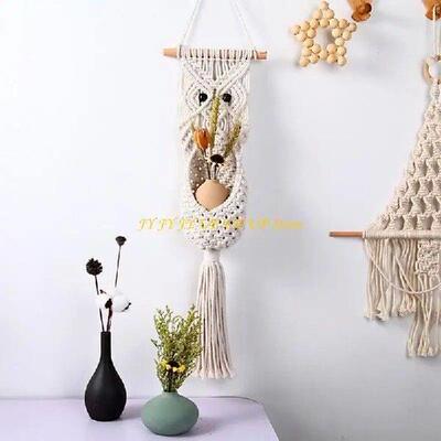 Owl Macrame Plant Hanger Wall Hanging Planter Basket Flower