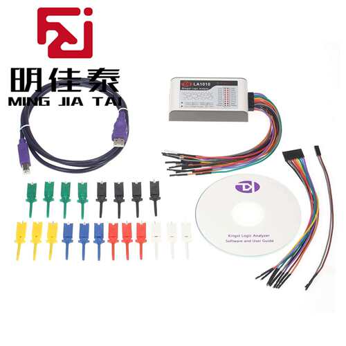 LA1010 USB 逻辑分析仪 100M采样率 16路全通道 可调阈值 PWM输出