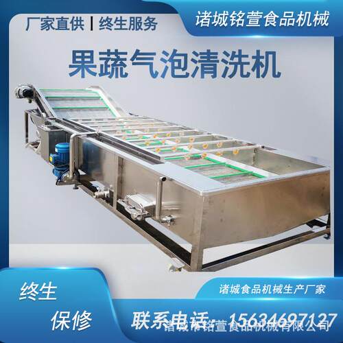 果蔬气泡清洗机 小龙虾清洗机 喷淋式油菜芹菜净菜去泥冲洗设备