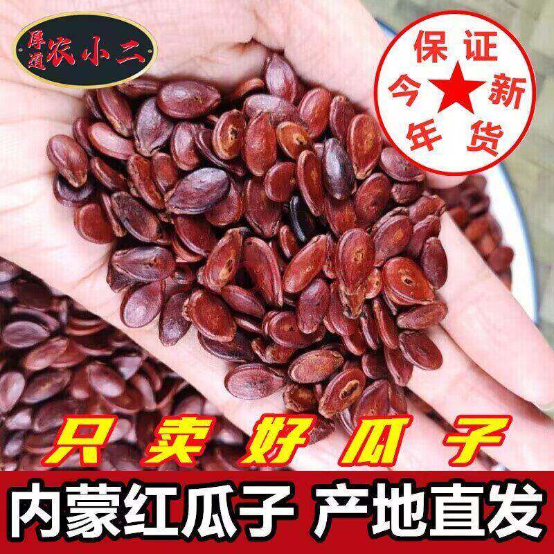 新货内蒙古厚道农小二红瓜子新货薄皮红皮西瓜子蒸汽五香味熟瓜子