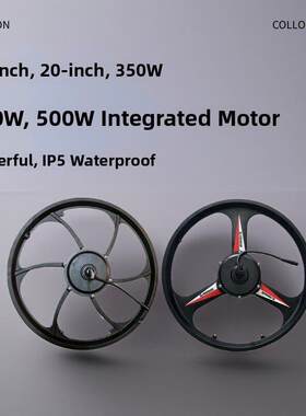 后轮毂电机16英寸20英寸48V350W400W500W可折叠电动汽车电机纯铜