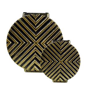 斯堪 饰花船创意艺术陶瓷小 纳维亚金色覆古平花瓶模型房电视柜装