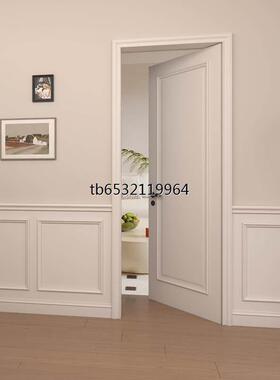 法式木门实木复合烤漆门室内门卧室门套装门白色房间门实木烤漆门