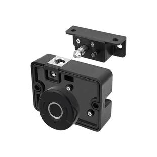 指纹抽屉锁免打孔衣柜抽屉安全锁暗锁鞋柜对开柜子门智能电子锁