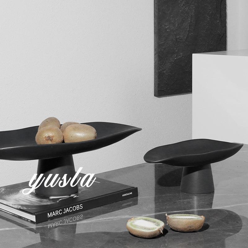 跨境玄关餐厅水果盘摆件售楼部客厅茶几干果收纳托盘软装饰品轻奢