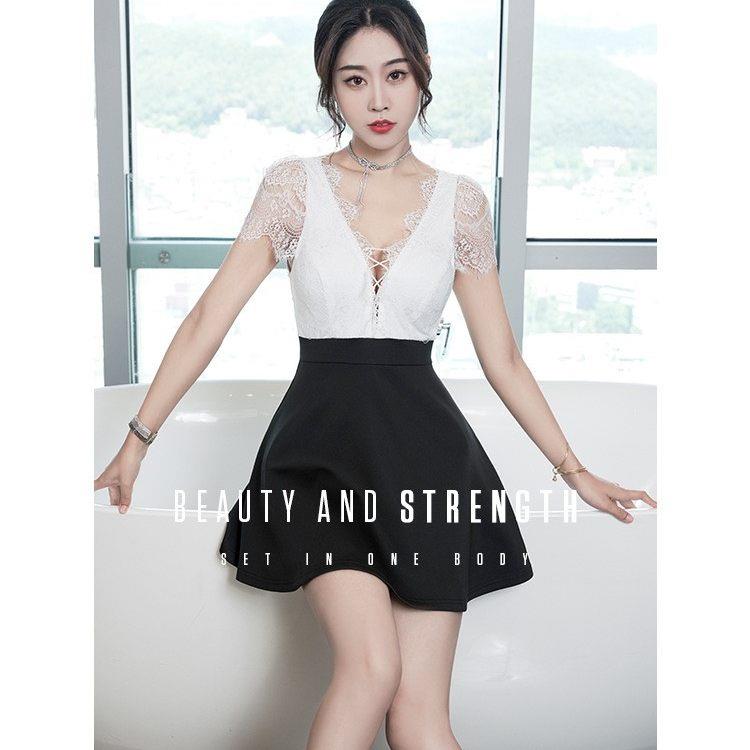 夜总会女装小众设计感黑色性感连衣裙女新款修身显瘦遮肉低胸礼服