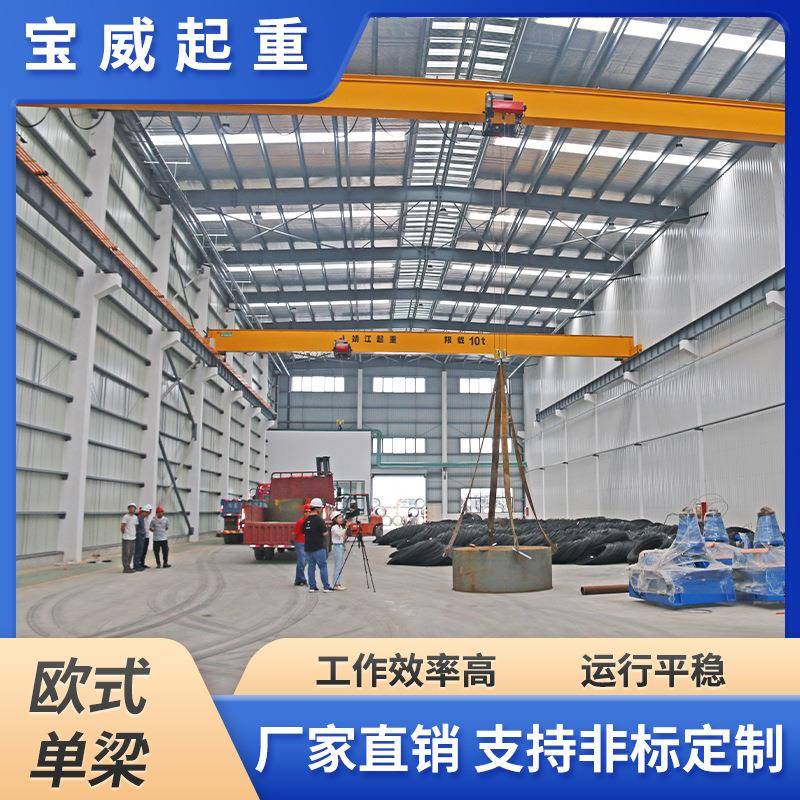 宝威 欧式起重机 结构紧凑 低净空设计 适应性强 1-100t 吊运堆码