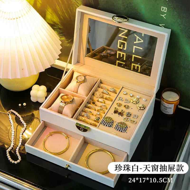 高档高档致首2饰收纳盒精手表饰品戒指耳钉耳环黄金珠宝0盒25新款