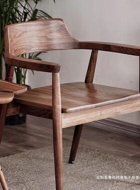 实木餐椅靠议约背椅BNL肯尼迪总统椅书桌椅蜡木餐厅白会椅简靠背