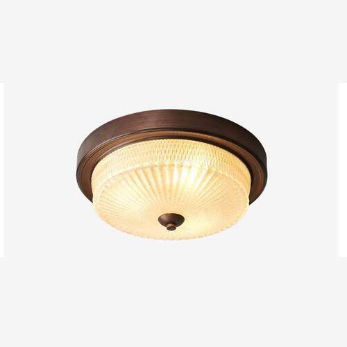 美式复古吸顶灯圆形LED卧室灯过道走廊阳台门厅玄关简约书房灯具