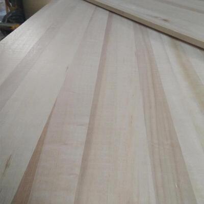 fsc厂家供应杨木拼板实木直拼板杨木厚木板25mm实木桌面