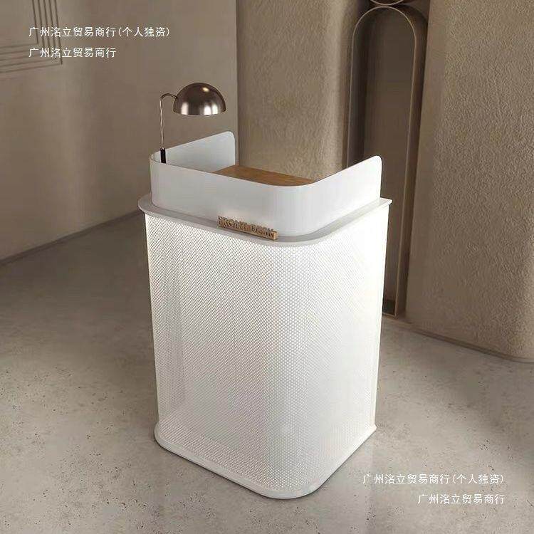 小型收银台餐厅发光迎宾台咨询台餐饮店引导台接待台简约收银台前