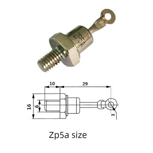 螺旋式整流二极管ZP5A (2CZ5A) 1000V整流管ZP5A 6MM直拍