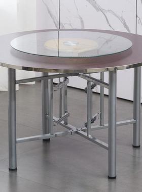 简易大圆餐桌面折板圆形叠桌家用1人吃饭店经济型大圆GSGT5WJJ饭0