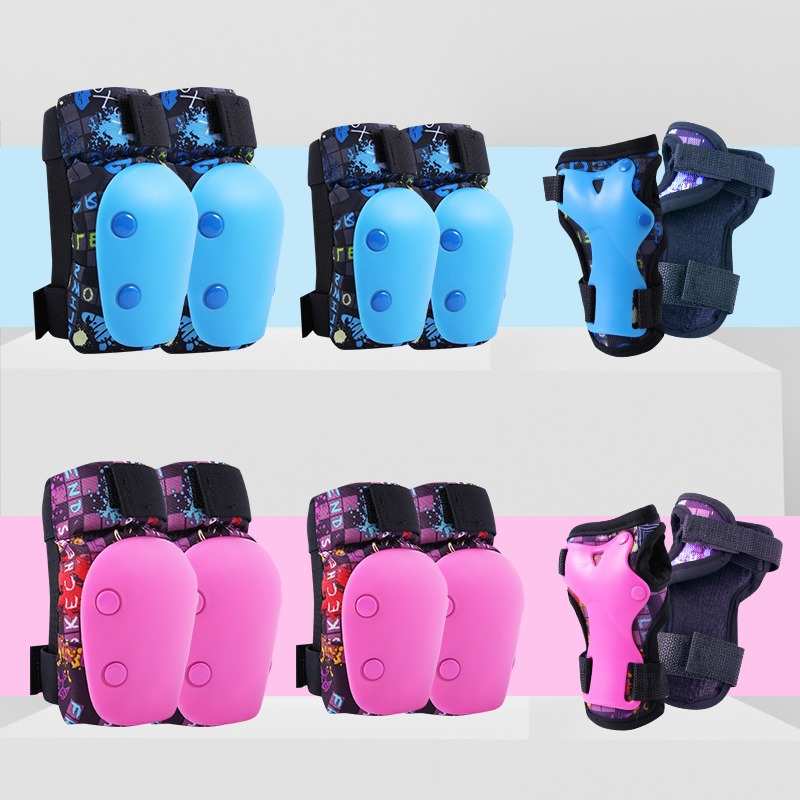 洛神海龟儿童防护套装轮滑装备全套溜冰鞋滑板护具平衡车护膝防摔